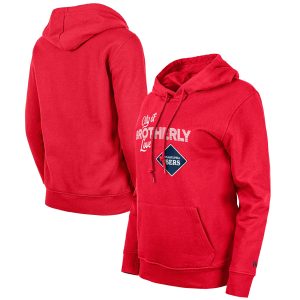 New Era Philadelphia 76ers Women's Red 2023/24 City Edition Pullover Hoodie Impressive Collector's item! A rare addition to any collection.