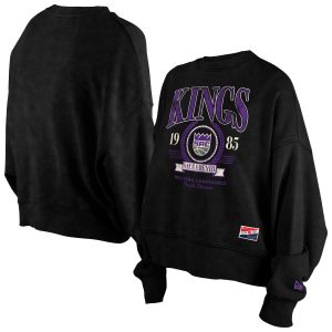 New Era Sacramento Prime Kings Women's Black Throwback Vintage Enzyme Wash Oversized Boxy Pullover Sweatshirt Celebrate your team! Order this commemorative jersey.