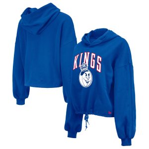 New Era Sacramento Kings Women's Blue 2024/25 City Edition Cropped Pullover Distinguished Hoodie Time - sensitive! Order now before the deal expires.