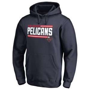 New Orleans Delightful Pelicans Navy Onside Stripe Pullover Hoodie Join the elite! Get this exclusive jersey.
