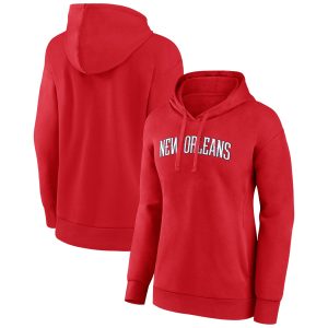 New Orleans Pelicans Women's Red Wordmark Alt Pullover Hoodie Magnificent For a short time only! Don't miss out on this fantastic jersey.