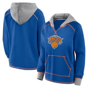 New York Exquisite Knicks Women's Blue Boom Pullover Hoodie Don't be left out! Get this stylish jersey and show your team pride.