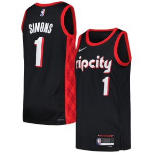 Nike Anfernee Simons Portland Trail Blazers Black Swingman Phenomenal Player Jersey City Edition Team spirit! Show it off with this awesome jersey.