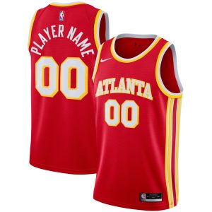 Nike Atlanta Impressive Hawks Red 2020/21 Swingman Custom Jersey Icon Edition Retailers