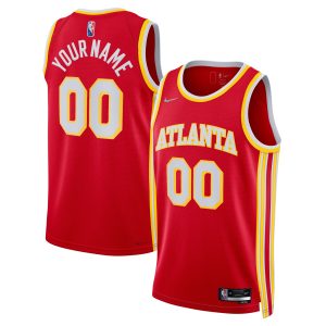 Nike Amazing Atlanta Hawks Red 2021/22 Diamond Swingman Custom Jersey Icon Edition Team spirit! Show it off with this awesome jersey.