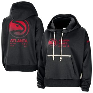 Nike Atlanta Hawks Women's Black Courtside Standard Issue Performance Pullover Premium - grade Hoodie Gift idea! Surprise a sports fan with this amazing jersey.