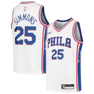 Nike Ben Simmons Philadelphia Splendid 76ers Youth White Swingman Jersey Authentic look! Wear this genuine jersey.