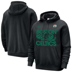 Nike Boston Celtics Black Courtside Club Pullover Admirable Hoodie High - demand item! Order this sought - after jersey immediately.