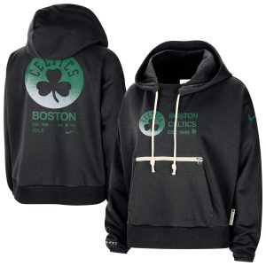 Nike Boston Celtics Women's Black Courtside Standard Issue Performance Pullover Hoodie Classy Collector's item! A rare addition to any collection.