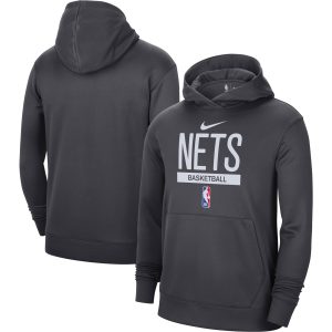 Nike Brooklyn Nets Anthracite 2022/23 Spotlight On Court Practice Performance Pullover Stylish Hoodie Authentic look! Wear this genuine jersey.
