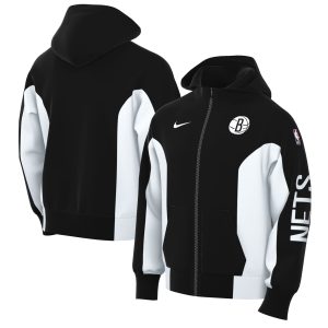 Nike Brooklyn Nets Black 2023/24 Authentic Showtime Full Zip Stunning Hoodie Show your dedication! Own this special jersey for your team.
