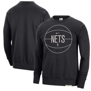 Nike Brooklyn Nets Black High - quality 2023/24 Authentic Standard Issue Travel Performance Pullover Sweatshirt Limited stock! Be quick and grab this must - have jersey to support your team.