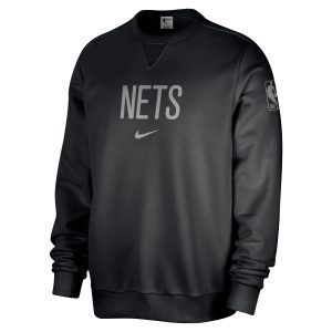 Nike Brooklyn Nets Black Courtside Standard Captivating Issue Performance Pullover Sweatshirt High - demand item! Order this sought - after jersey immediately.