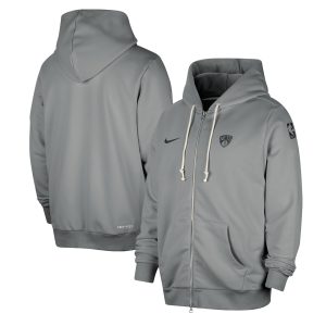 Nike Brooklyn Nets Gray Authentic Standard Issue Glamorous Full Zip Hoodie Jacket Limited stock! Be quick and grab this must - have jersey to support your team.