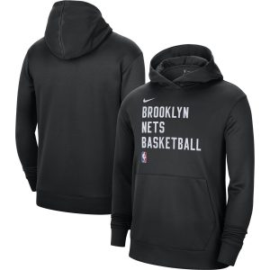 Nike Brooklyn Nets Unisex Black 2023/24 Performance Spotlight On Court Practice Stunning Pullover Hoodie Collector's item! A rare addition to any collection.
