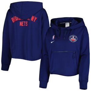 Nike Brooklyn Nets Gorgeous Women's Navy Courtside Cropped Tri Blend Performance Pullover Hoodie Act fast! Only a handful left. Secure this amazing jersey now.