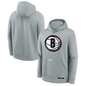 Nike Brooklyn Nets Youth Gorgeous Silver 2024/25 City Edition Club Fleece Pullover Hoodie Perfect fit! Order this comfortable jersey.