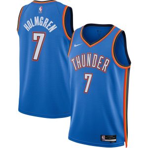 Nike Chet Holmgren Oklahoma City Thunder Unisex Blue 2022 NBA Draft First Round Pick Admirable Player Swingman Jersey Icon Edition Be the first! Order this trendy jersey ahead of the crowd.