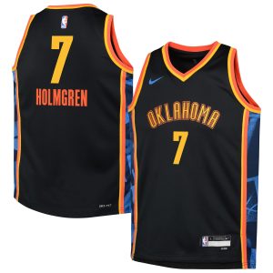 Nike Chet Holmgren Oklahoma City Thunder Youth Black 2024/25 Swingman Fantastic Player Jersey City Edition Upgrade your fan gear! Order this premium jersey today.