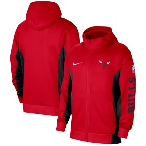 Nike Chicago Bulls Red High - quality 2023/24 Authentic Showtime Full Zip Hoodie Hurry! Exclusive offer. Get your hands on this outstanding jersey right away.