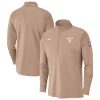 Nike Chicago Bulls Tan 2024/25 City Edition Authentic Striking Coaches Performance Half Zip Top Experience luxury! Order this high - end jersey.
