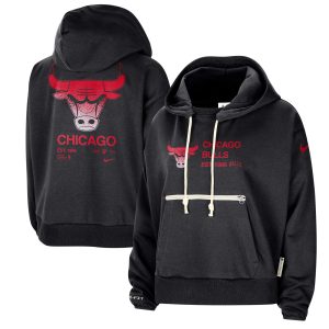 Nike Chicago Bulls Women's Black Courtside Standard Issue Performance Enchanting Pullover Hoodie Time - sensitive! Order now before the deal expires.