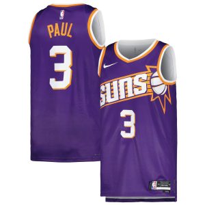 Nike Chris Paul Phoenix Glamorous Suns Unisex Purple Swingman Jersey Icon Edition Sports enthusiasts