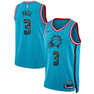 Nike Chris Paul Phoenix Sophisticated Suns Unisex Turquoise 2022/23 Swingman Jersey City Edition Limited stock! Be quick and grab this must - have jersey to support your team.