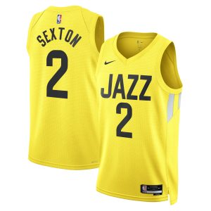 Nike Collin Sexton Utah Jazz Impressive Unisex Gold Swingman Jersey Icon Edition Upgrade your fan gear! Order this premium jersey today.