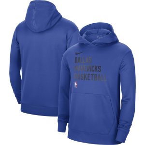 Nike Dallas Mavericks Unisex Royal 2023/24 Performance Spotlight On Court Superb Practice Pullover Hoodie Trending now! Grab this hot jersey while you can.
