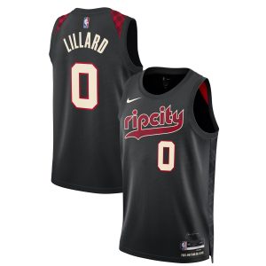 Nike Stylish Damian Lillard Portland Trail Blazers Unisex Black 2023/24 Swingman Jersey City Edition Customizable! Personalize this great jersey.