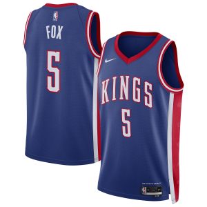 Nike De'Aaron Fox Sacramento Kings Unisex Blue 2024/25 Swingman Player Jersey City Impressive Edition Show your dedication! Own this special jersey for your team.