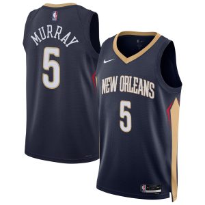 Nike Dejounte Murray New Orleans Pelicans Unisex Navy 2024 Offseason Addition Nike Swingman Jersey Luxurious Stand out from the crowd! Wear this eye - catching jersey.