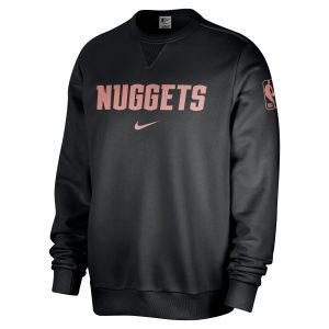 Nike Denver Nuggets Black Courtside Standard Issue Performance Pullover Delightful Sweatshirt Sports fans