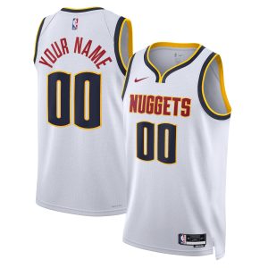 Nike Denver Nuggets Unisex White Swingman Custom Jersey Association Edition Superb Gift idea! Surprise a sports fan with this amazing jersey.