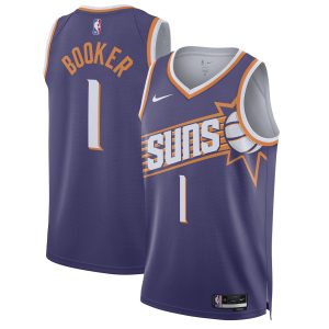 Nike Devin Booker Phoenix Suns Unisex Purple Swingman Jersey Glamorous Icon Edition Act fast! Only a handful left. Secure this amazing jersey now.