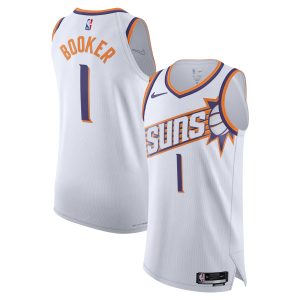 Nike Devin Booker Phoenix Suns White Alluring Authentic Jersey Association Edition Join the elite! Get this exclusive jersey.