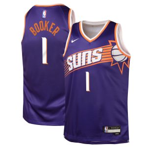 Nike Devin Booker Stunning Phoenix Suns Youth Purple Swingman Jersey Icon Edition High - demand item! Order this sought - after jersey immediately.