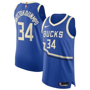 Nike Giannis Antetokounmpo Milwaukee Bucks Royal 2024/25 Authentic Player Stunning Jersey City Edition Join the elite! Get this exclusive jersey.