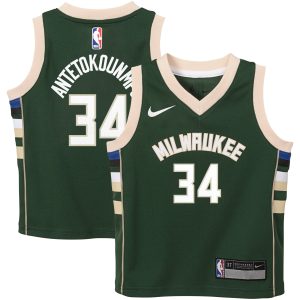 Nike Giannis Antetokounmpo Milwaukee Notable Bucks Toddler Green Swingman Player Jersey Icon Edition Don't be left out! Get this stylish jersey and show your team pride.