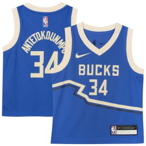 Nike Giannis Antetokounmpo Milwaukee Bucks Toddler Enchanting Royal 2024/25 Swingman Player Jersey City Edition Experience luxury! Order this high - end jersey.