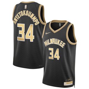 Nike Giannis Antetokounmpo Milwaukee Bucks Unisex Black Outstanding Select Series Swingman Jersey Retailers