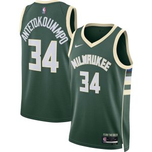 Nike Giannis Antetokounmpo Milwaukee Bucks Notable Unisex Hunter Green Swingman Jersey Icon Edition Be a part of the action! Get this game - ready jersey.