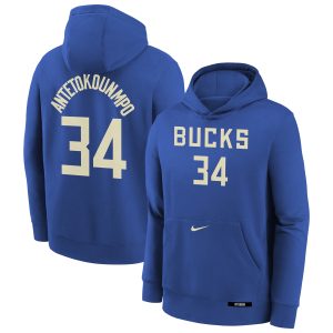 Nike Giannis Antetokounmpo Milwaukee Bucks Youth Royal 2024/25 Gorgeous City Edition Name & Number Pullover Hoodie Last chance! Grab this awesome jersey before it's gone for good.