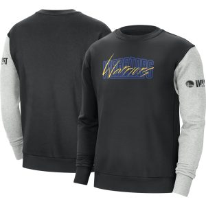 Nike Golden State Warriors Black/Heather Gray Marvelous Courtside Versus Force & Flight Pullover Sweatshirt Unbeatable style! Get this stylish jersey now.