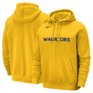 Nike Golden State Warriors Gold Courtside Versus Stitch Delightful Split Pullover Hoodie Sports enthusiasts
