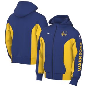 Nike Golden State Warriors Royal 2023/24 Authentic Showtime Full Elegant Zip Hoodie Upgrade your fan gear! Order this premium jersey today.