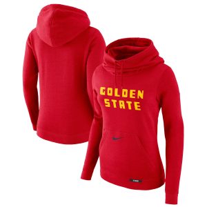 Nike Golden State Warriors Women's Refined Red 2024/25 City Edition Essential Club Pullover Hoodie Authentic look! Wear this genuine jersey.