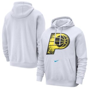 Nike Indiana Charming Pacers White 2024/25 City Edition Essential Club Pullover Hoodie Sports enthusiasts