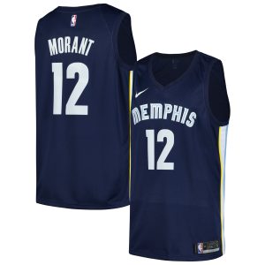 Nike Ja Morant Captivating Memphis Grizzlies Navy Swingman Player Jersey Icon Edition Limited stock! Be quick and grab this must - have jersey to support your team.